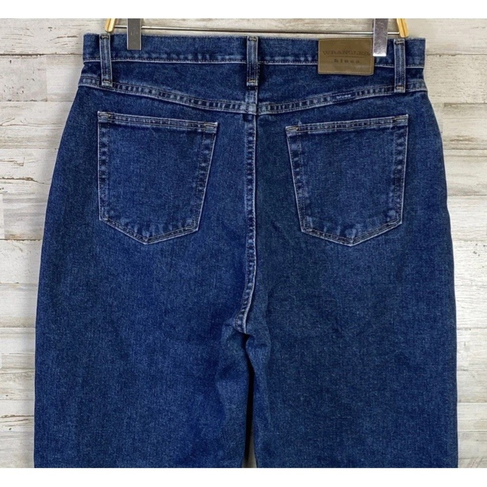 VTG Wrangler Blues Jeans Women 12x32 Blue Denim 100% Cotton WB101AD Tapered 90's - Picture 4 of 11